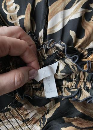Шикарная блуза с растительным орнаментом h&m4 фото