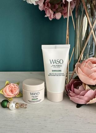 Набор shiseido waso shikulime mega hydrating та очищення шкіри waso shikulime cleanser