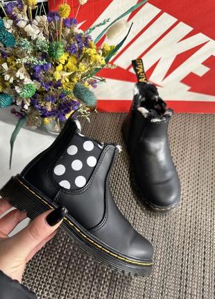 Оригинальные теплые кожаные ботинки dr.martens