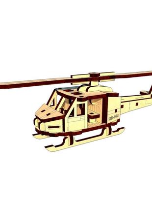 Дерев'яний міні конструктор "гелікоптер" opz-012, 48 деталей