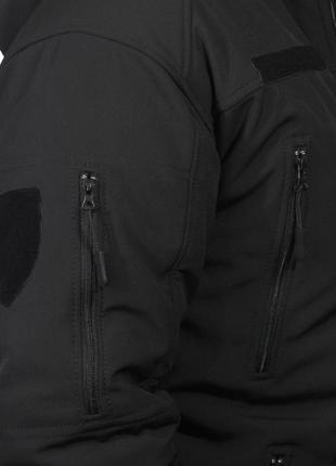 Куртка зимова поліція vik-tailor softshell чорна, 468 фото