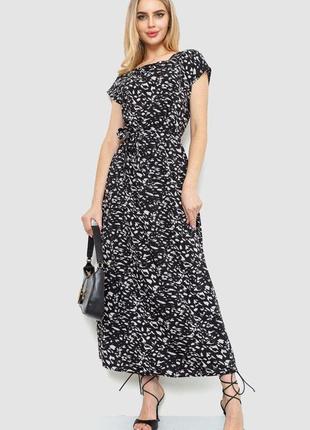 Платье с принтом, цвет черный, 214r055-3