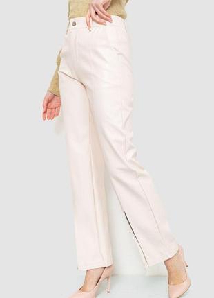 Штаны женские из экокожи, цвет кремовый, 186r59863 фото