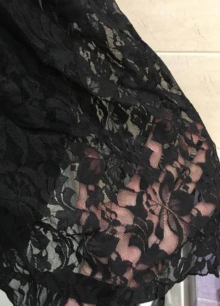 Черное кружевное платье2 фото