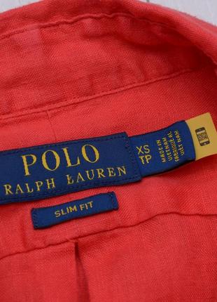 Polo ralph lauren шикарная льняная рубашка 100% лен из новых коллекций р. xs-s унисекс6 фото