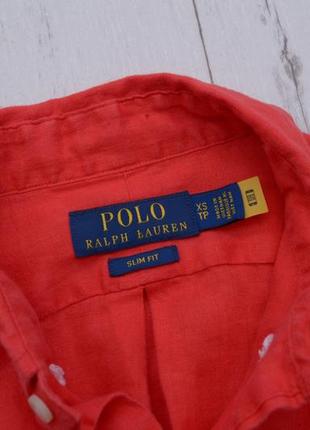 Polo ralph lauren шикарная льняная рубашка 100% лен из новых коллекций р. xs-s унисекс7 фото