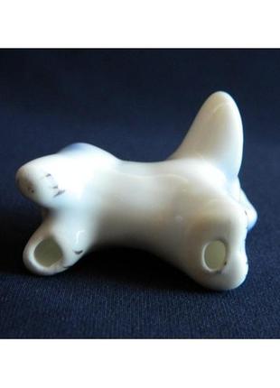 Статуетка порцеляна слоненя біла, синій