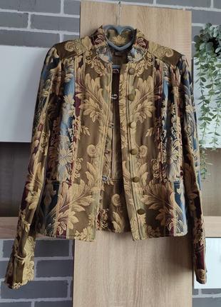 H&m жакет у вінтажному стилі, гобеленовий піджак,1 фото