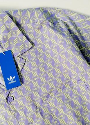 Хлопковая рубашка шведка adidas originals7 фото