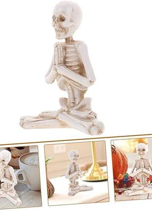 Настольный декор на хэллоуин скелетон, скелет йог молится, домашние украшения йога, готика декор