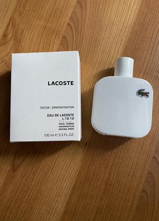 Чоловічі парфуми lacoste eau de l.12.12 blanc (тестер) 100 ml.