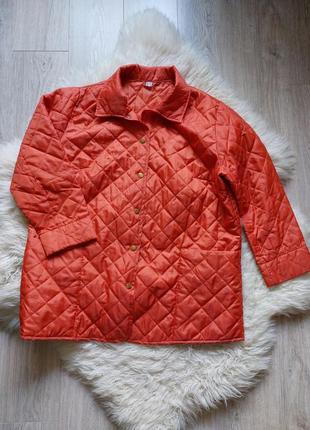 💛🧡💜 стильная стеганая оранжевая куртка1 фото