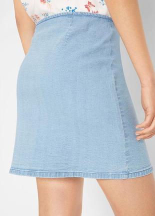 Джинсовая юбка на запах2 фото