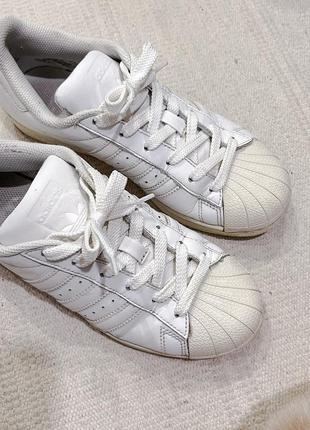 Белые кроссовки кеды адидас суперстар, adidas superstar4 фото