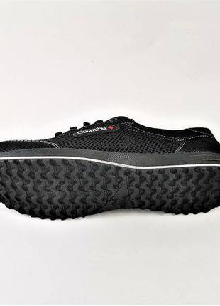 Кросівки чоловічі сіточка чорні коламбія4 фото