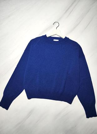 Maska🔥 синий свитер свободного силуэта

10% кашемир, 90% шерсть1 фото
