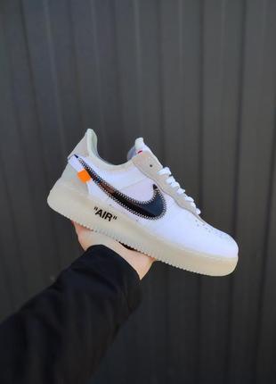 Кросівки nike air force 1 x off-white «white black»6 фото