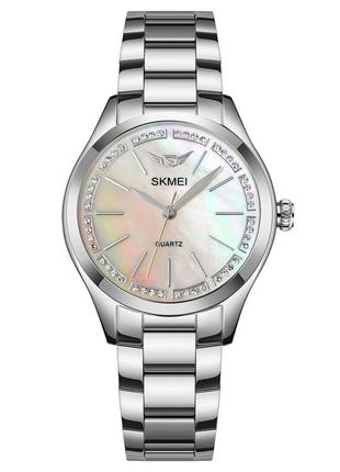 Skmei 1964siwt silver-white, часы, женские, стильные, серебристые, на каждый день