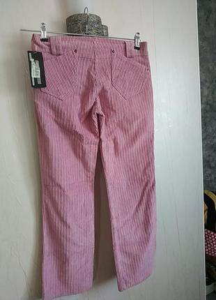 Вельветовые розовые  брюки джинсы2 фото