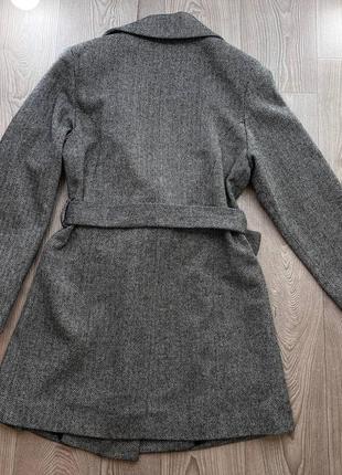Шикарное шерстяное демисезонное пальто4 фото