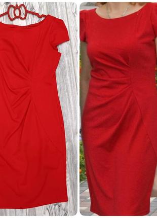 Красное платье миди р.50-52 dorothy perkins практичное удобное3 фото