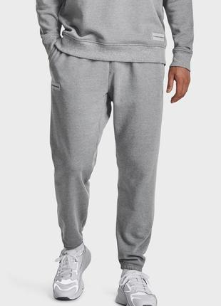 Мужские серые спортивные штаны ua hw terry joggers