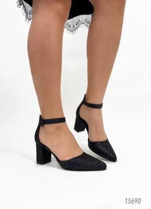 Жіночі туфлі з гліттером3 фото