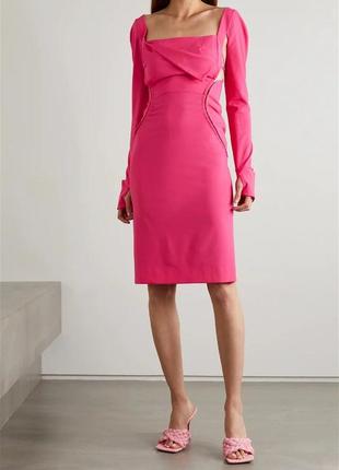 Jacquemus оригинал розовое платье-миди шерсть