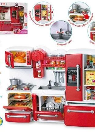 Мебель кухня kids kitchen 66079 для барби с аксессуарами, на батарейках, в коробке1 фото