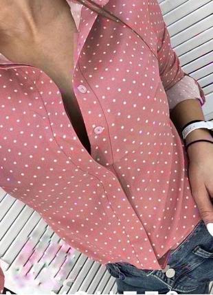 Базовая женская блуза в горошек7 фото