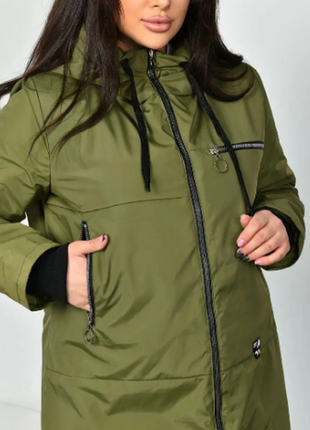 Пальто женское демисезонное на синтепоне плащевка канада 48-50;52-54;56-58 4332ве8 фото