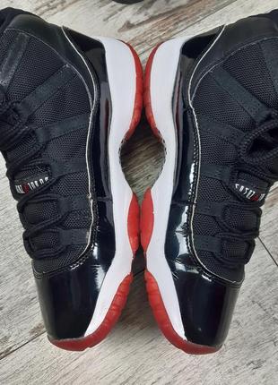 Jordan air 11 retro breds black red7 фото