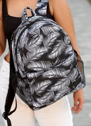 Женский рюкзак sambag brix pjt - белый с принтом "palm"7 фото