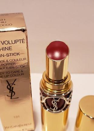 Yves saint laurent rouge volupté shine oil-in-stick 124, 131/губна помада4 фото