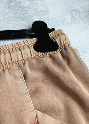 Женские штаны джинсы бежевые шорты момы кюлоты лосины винтаж ретро женская одежда4 фото