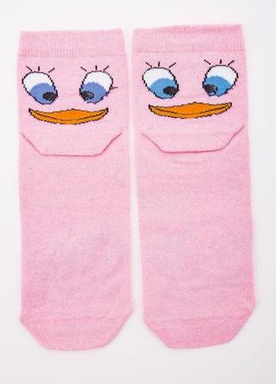Розовые женские носки, с принтом, средней длины, 167r3372 фото
