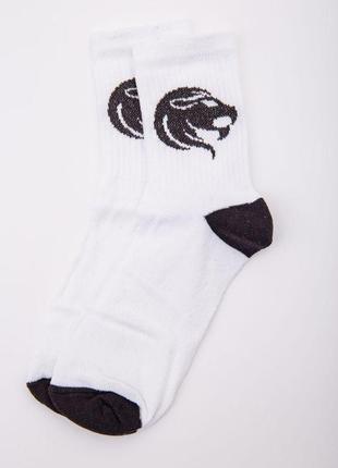 Жіночі білі шкарпетки, з принтом, 167r520-1