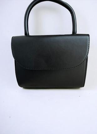 Стильна чорна жіноча сумка крос-боді клатч