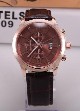 Часы мужские curren touareg gold brown