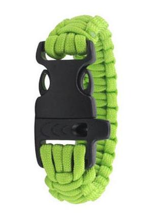 Браслет виживання paracord light green