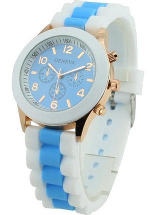 Годинник жіночий наручний geneva multicolor light blue (блакитний)