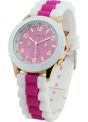 Часы женские наручные geneva multicolor crimson (малиновый)