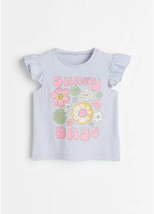 Футболка для дівчинки блакитна sunny days h&m 80см