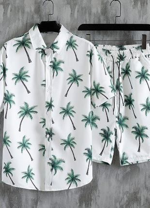Гавайські літні сорочки🌴вайбові літні сети одягу. всі розміри8 фото