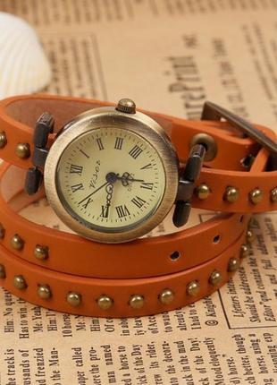 Вінтажні годинник браслет jq retro orange4 фото