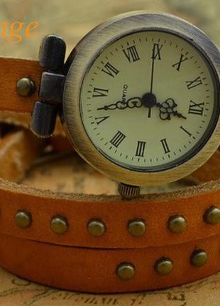 Винтажные часы браслет jq retro orange3 фото