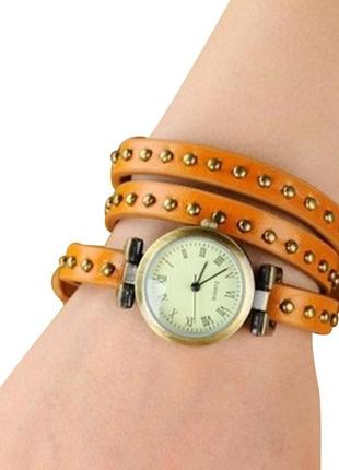 Вінтажні годинник браслет jq retro orange2 фото