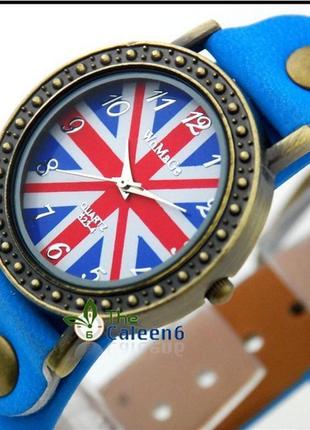 Часы женские наручные british flag light blue (голубой)
