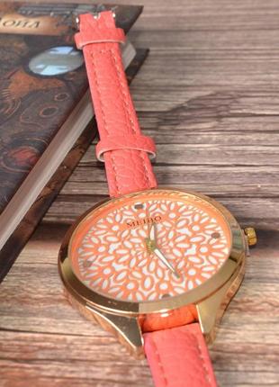 Жіночий наручний годинник із тонким ремінцем meibo pink2 фото