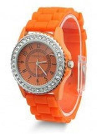 Часы женские geneva crystal  orange (оранжевый)